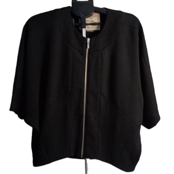 Cartonnier Anthropologie Black Oversized Cropped Jacket Size Small/Medium - Picture 4 of 14